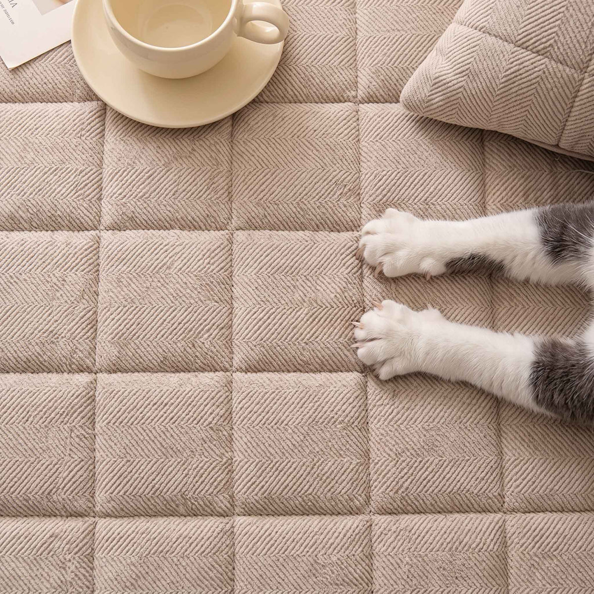 Classic Herringbone Chenille Nonslip Sofa/Couch Cover
