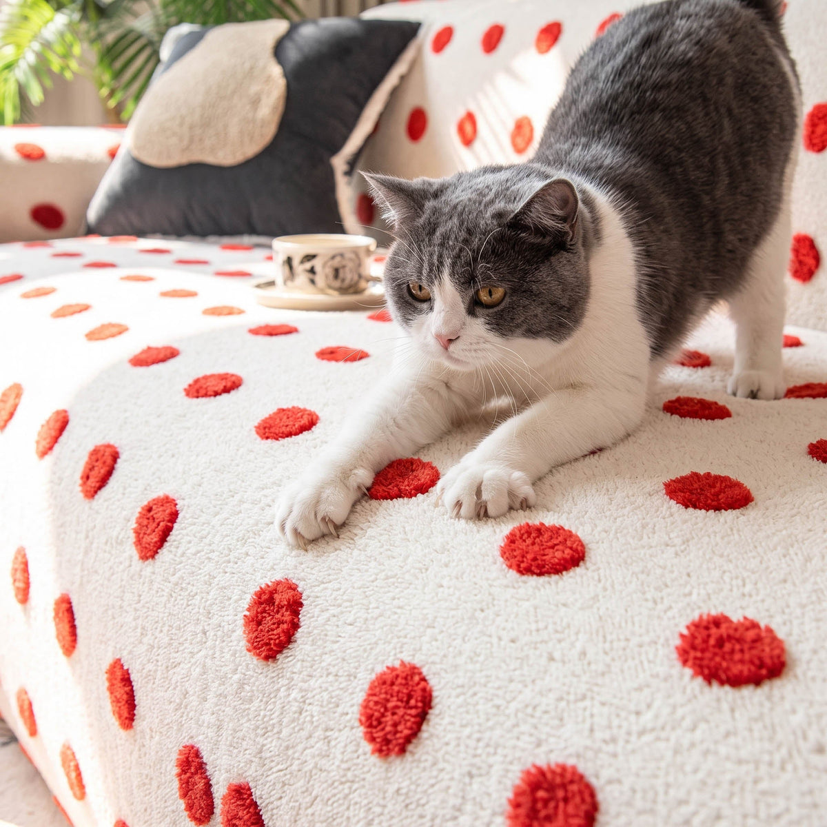 DotPlush Winter Stretch Full-Encasing Sofa Slipcover