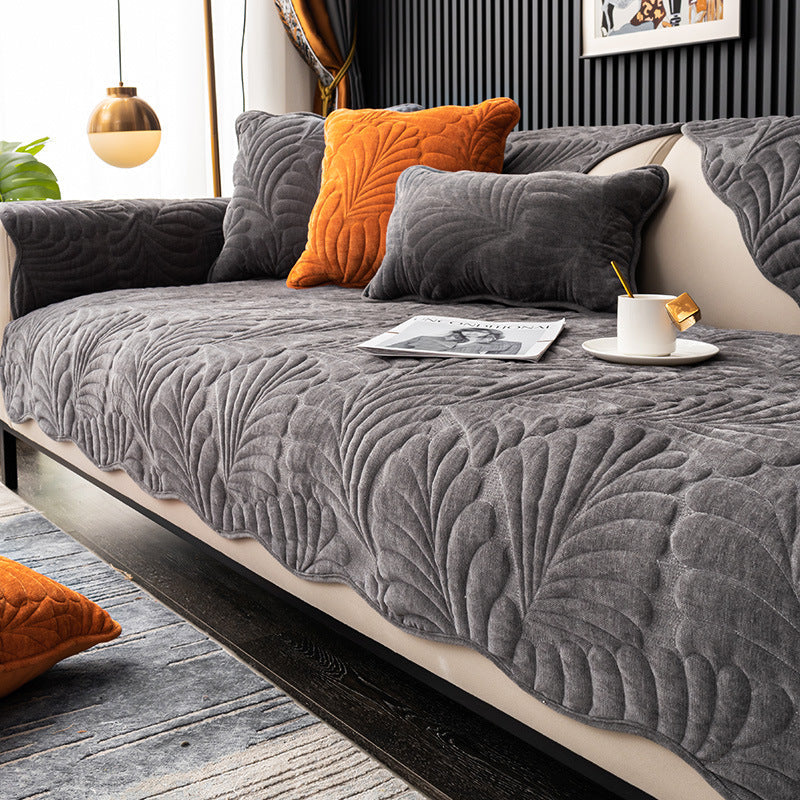 Cotton Leaf Sofa Cover