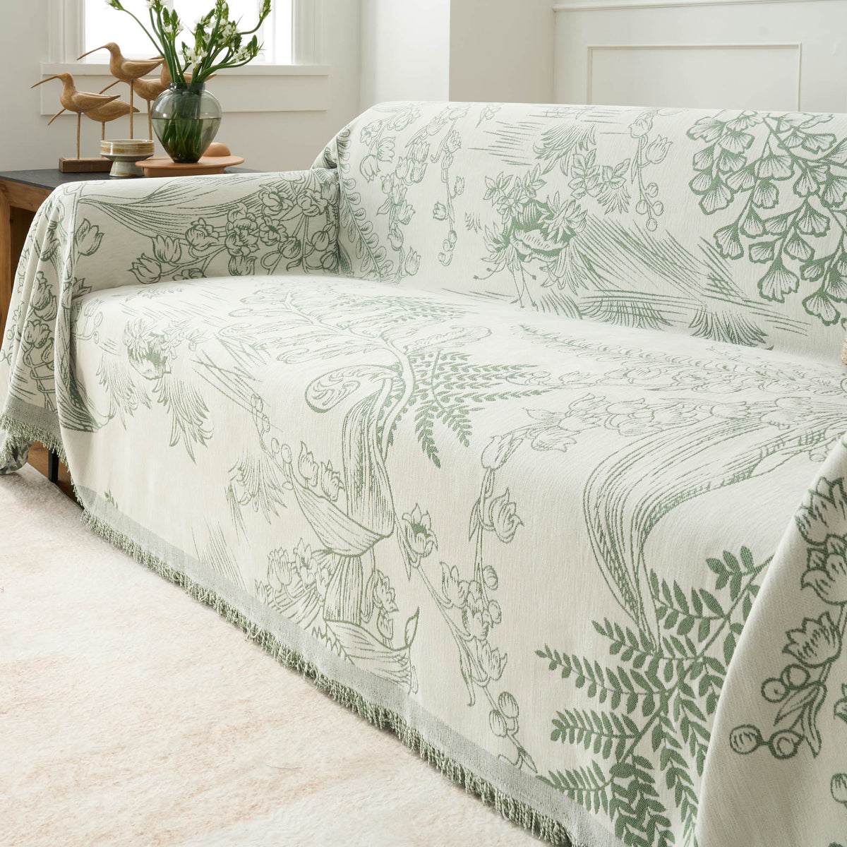 Floral Elegance Sofa Cover