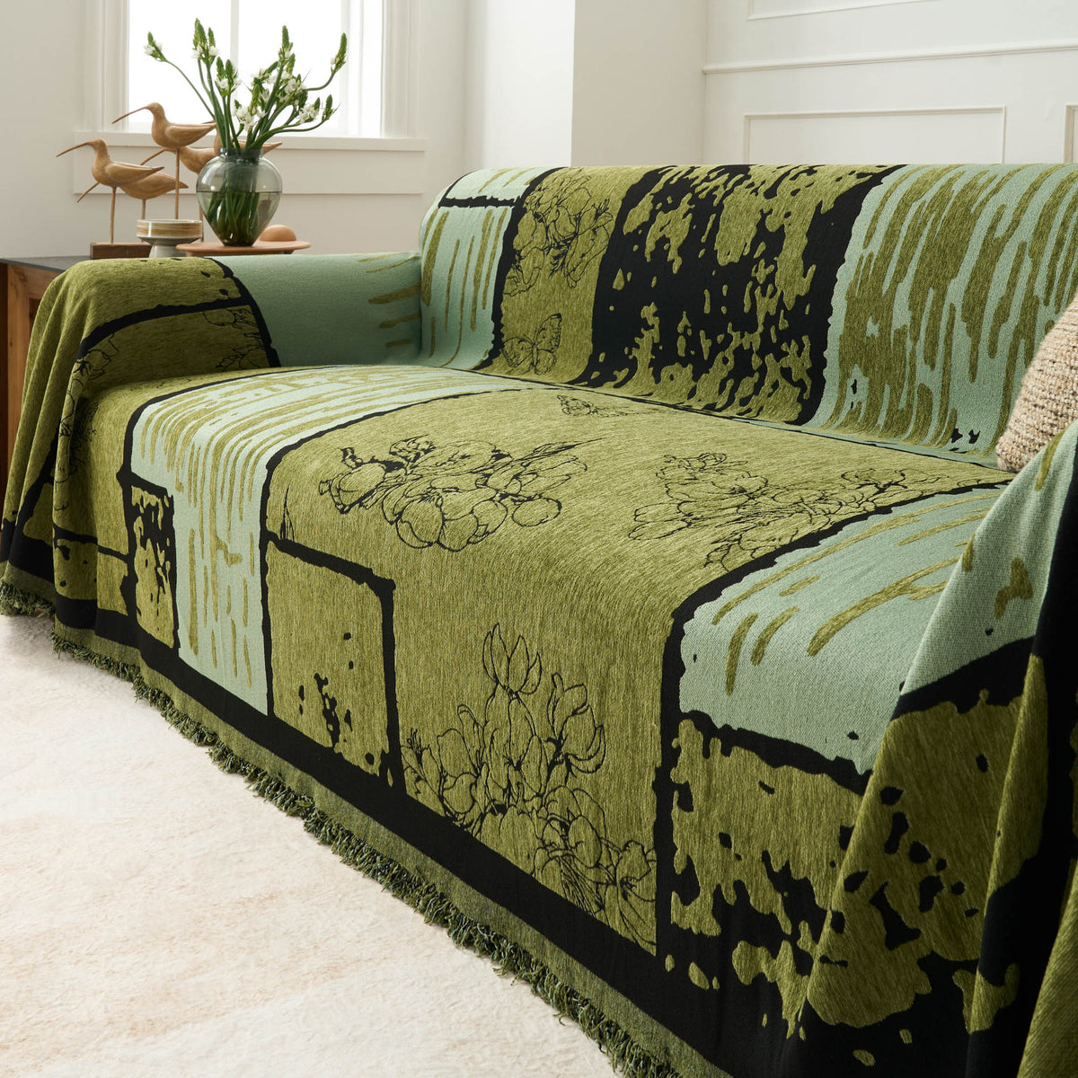 Vintage Floral Sofa/Couch Cover