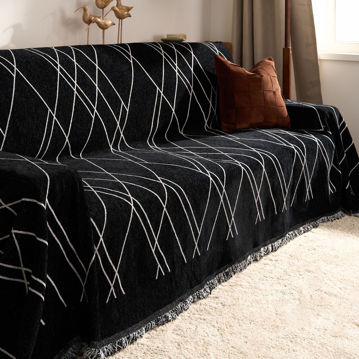 Nightfall Harmony Monochrome Chic Sofa / Couch Cover