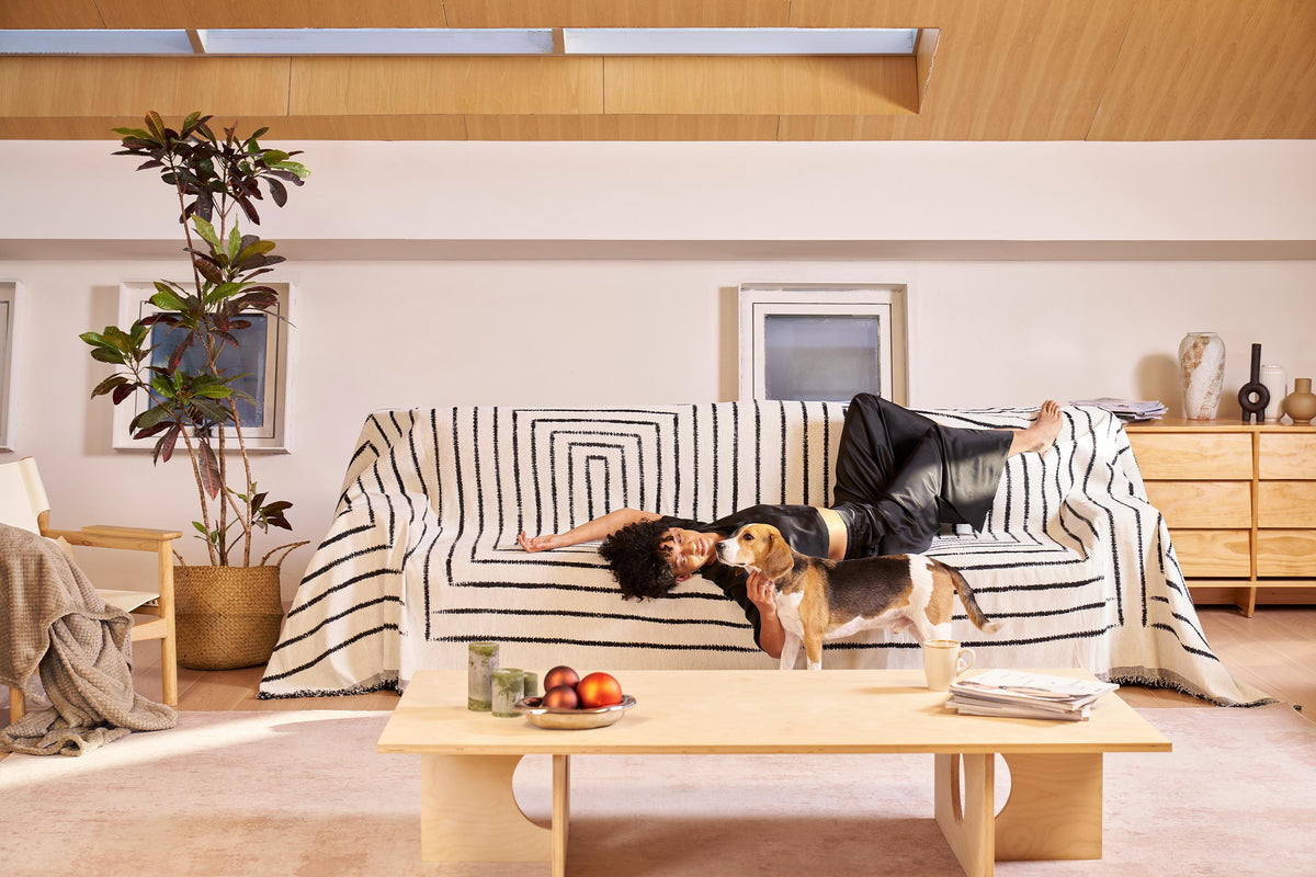 Chic Square Pattern Sofa / Couch Cover