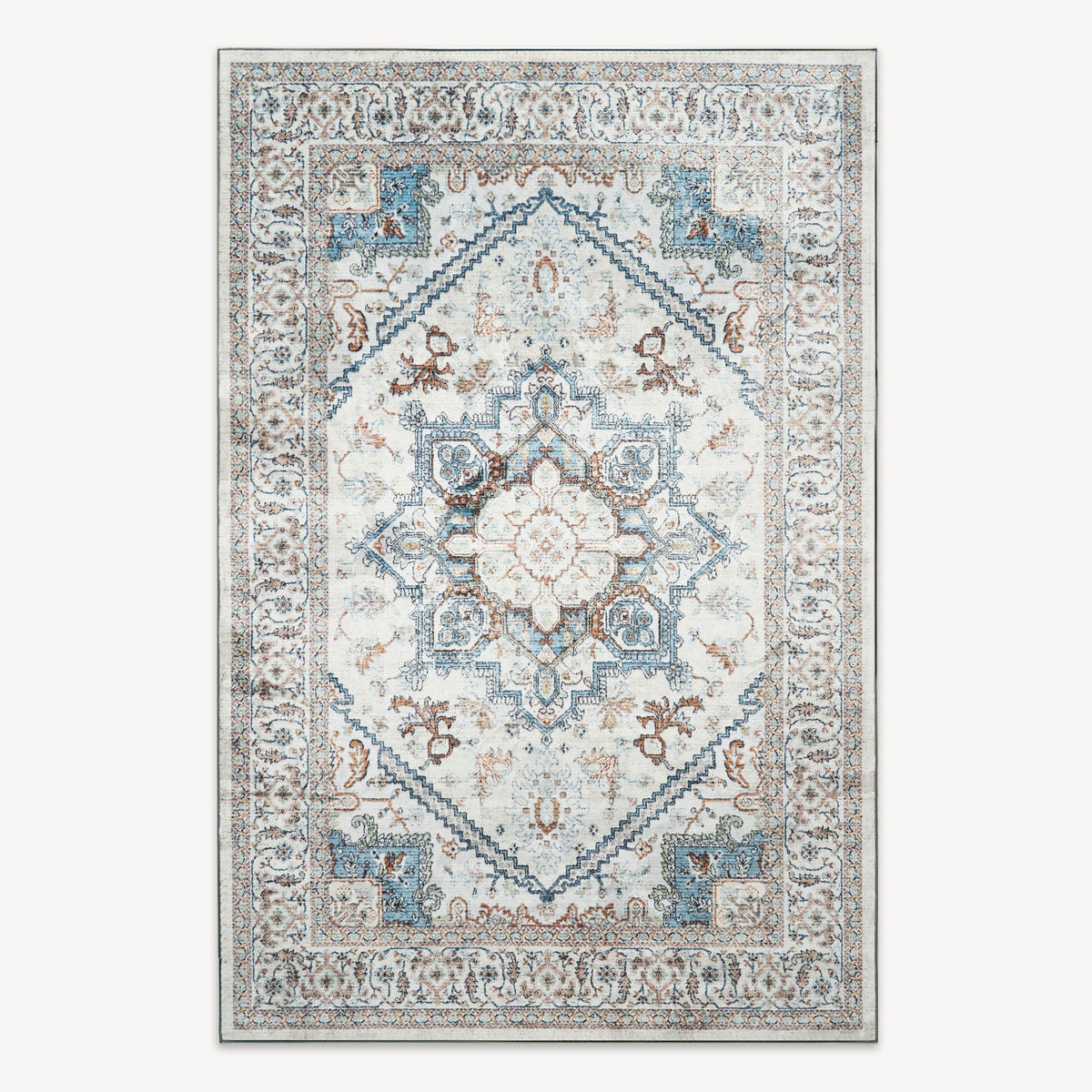 Easy Clean Rug Classic Boho Style Living Room Area Rug