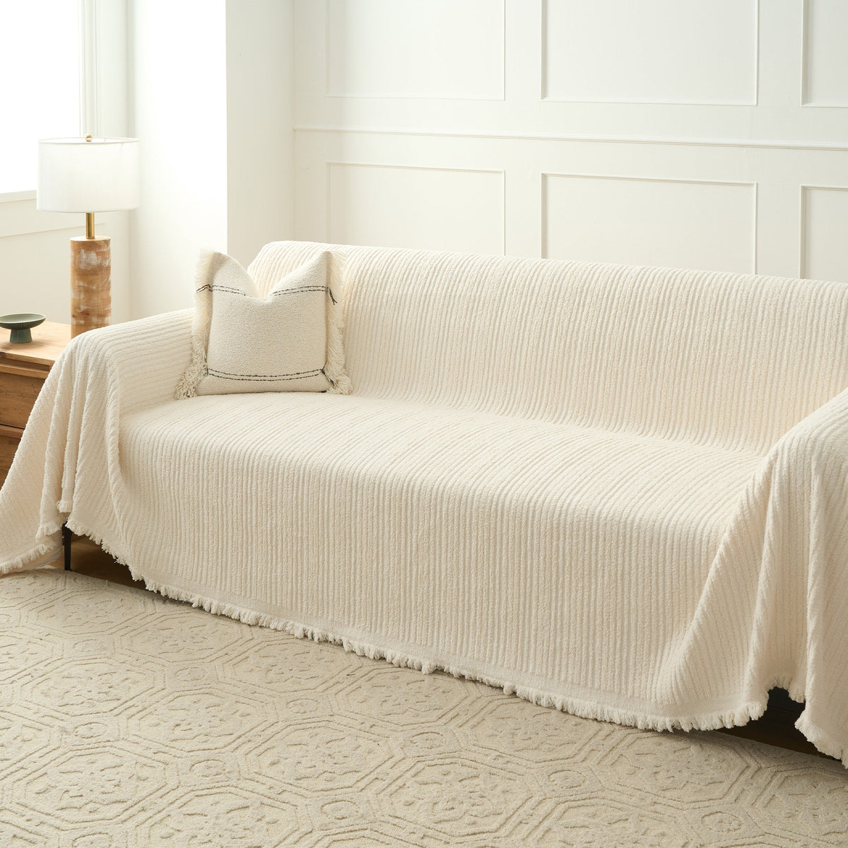 Cozy Ribbed Sofa/Couch Cover