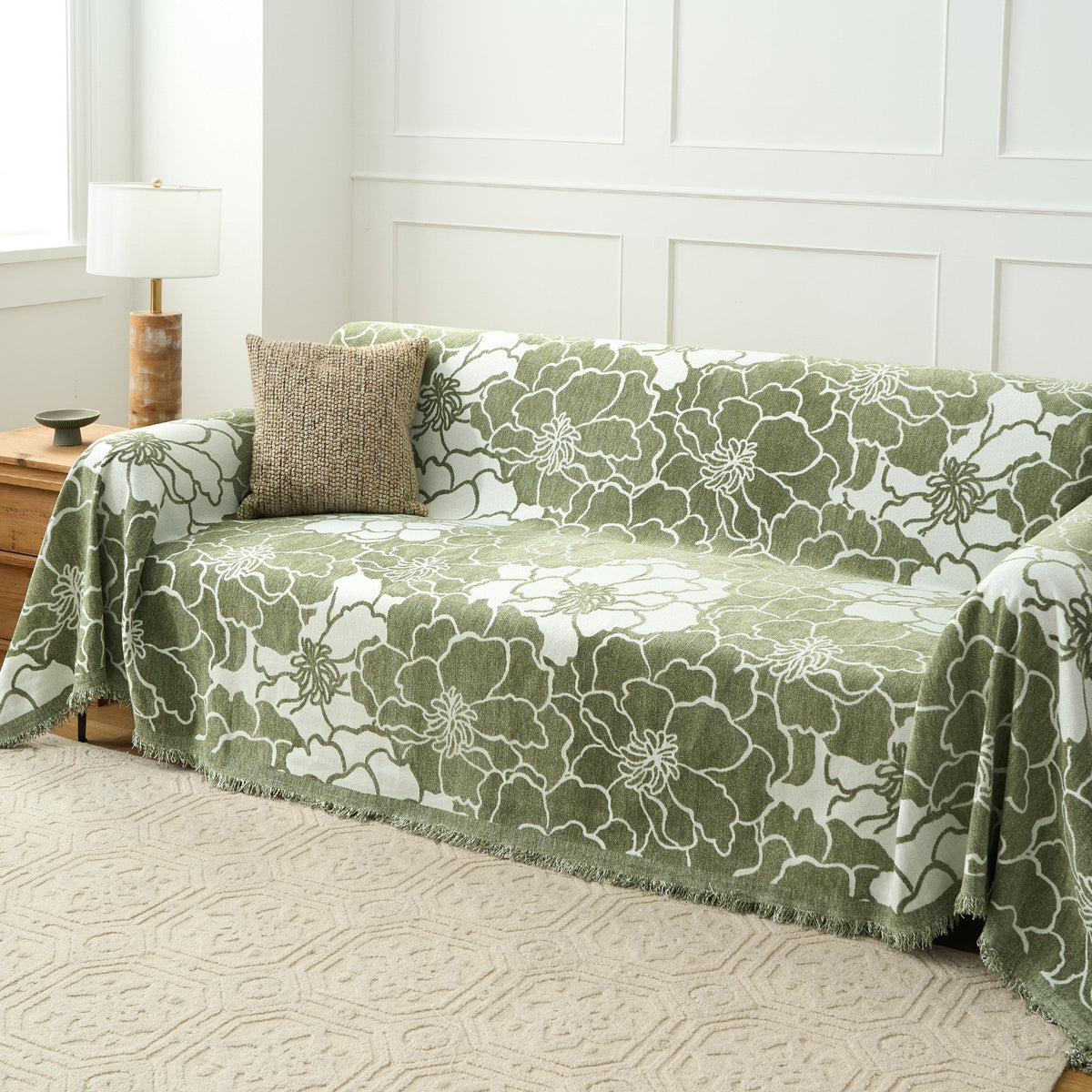 Floral Harmony Sofa Cover
