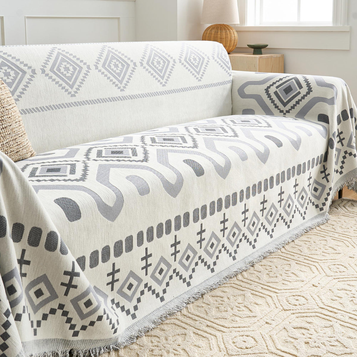 Geometric Boho Sofa Cover