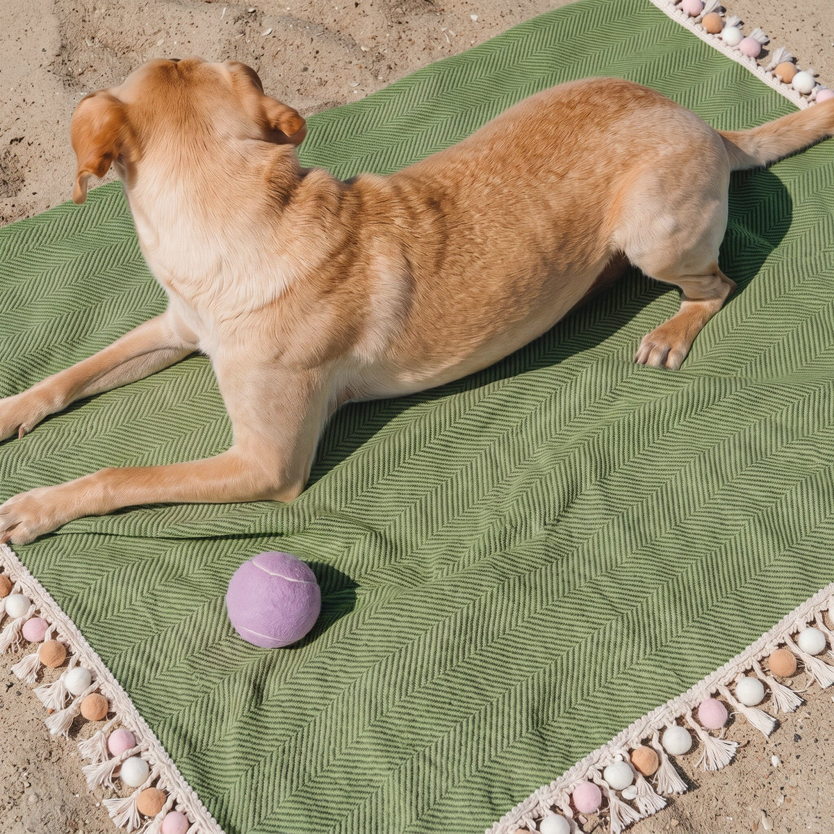 Pet Friendly Herringbone Tassel Luxe Sofa/Couch Cover