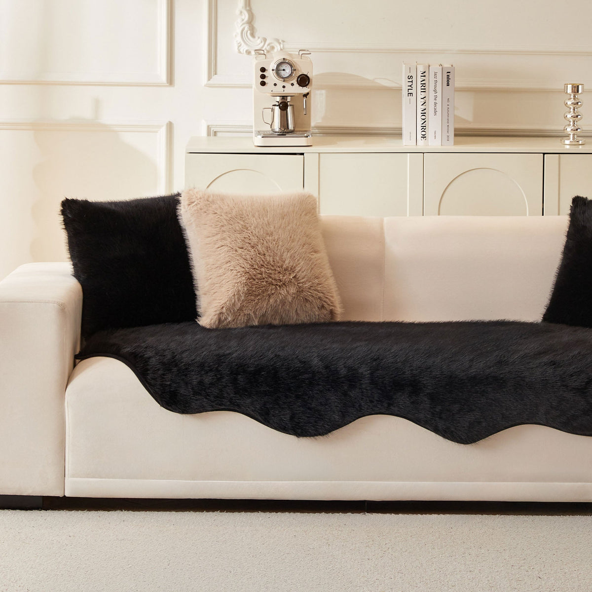 Ultra-Soft Scandinavian Fluffy Sofa/Couch Cover