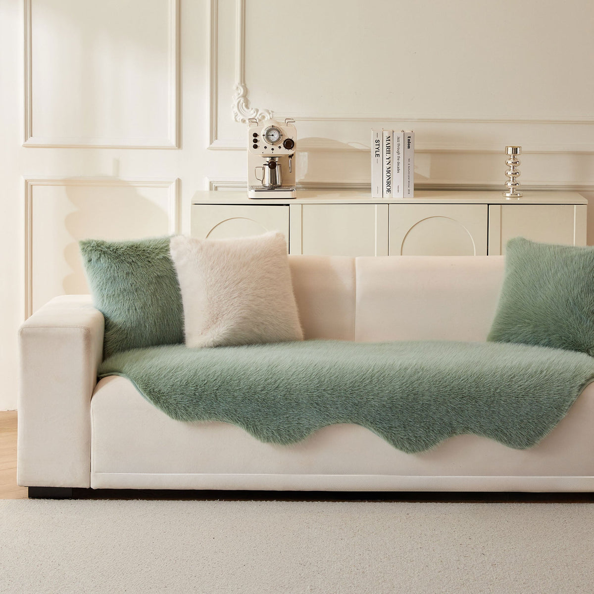 Ultra-Soft Scandinavian Fluffy Sofa/Couch Cover