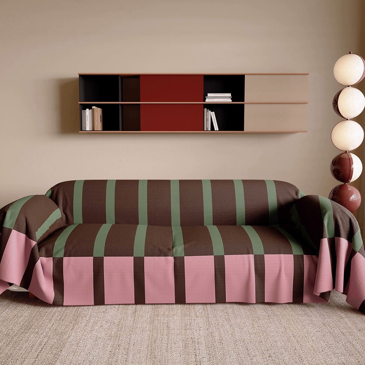 Modern Striped Bold Sofa Cover Anti-Spill Lightweight Stylish Easy-to-Clean Couch Protection for a Cozy Home Upgrade