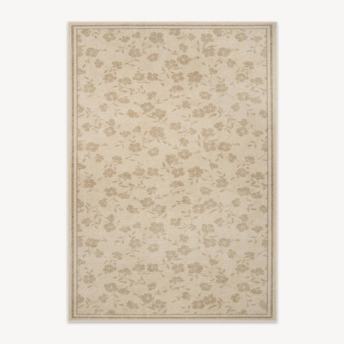 Easy Clean Rug Vintage Floral Pattern Spillproof Pet-Friendly Bedroom Area Rug