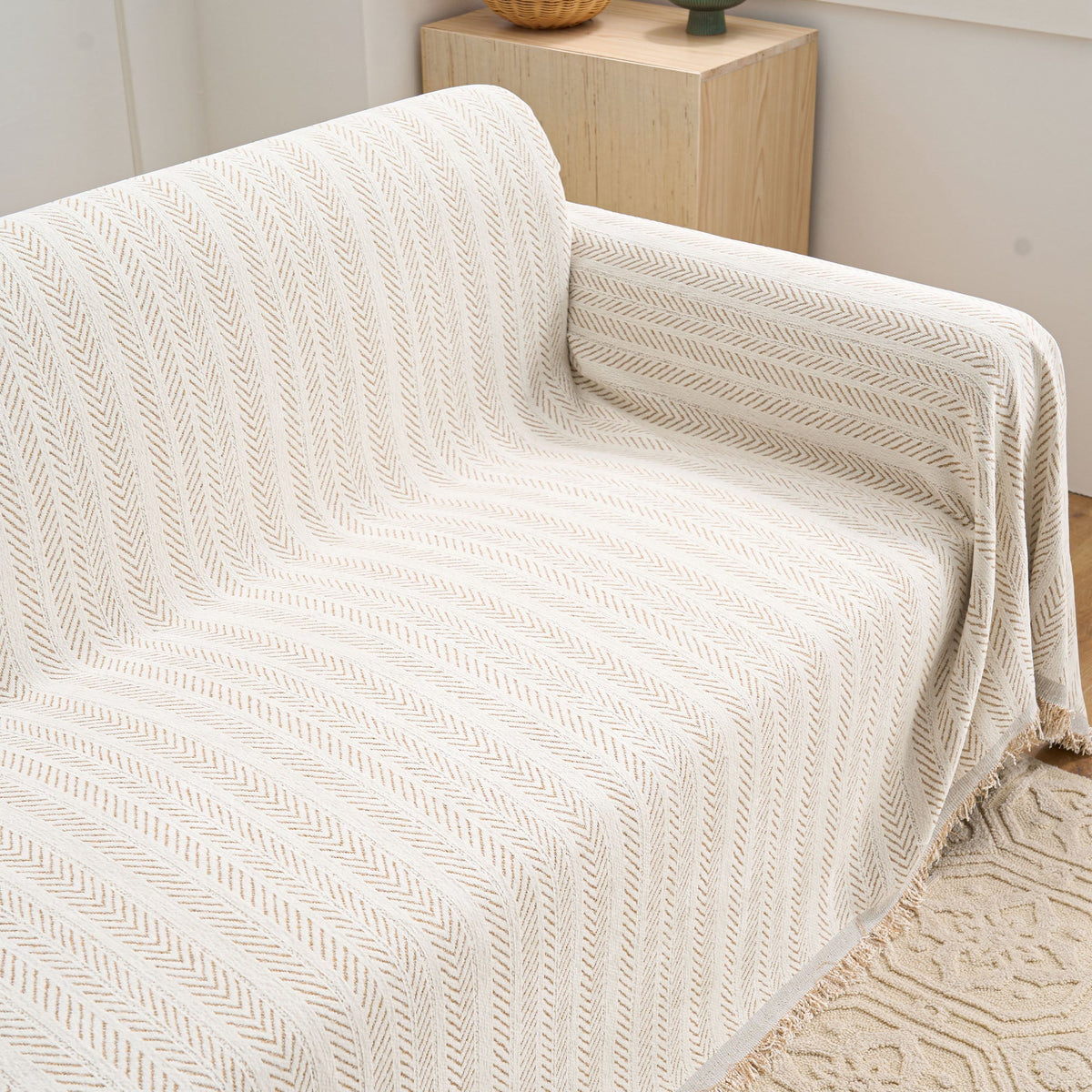 Herringbone Pattern Sofa Cover