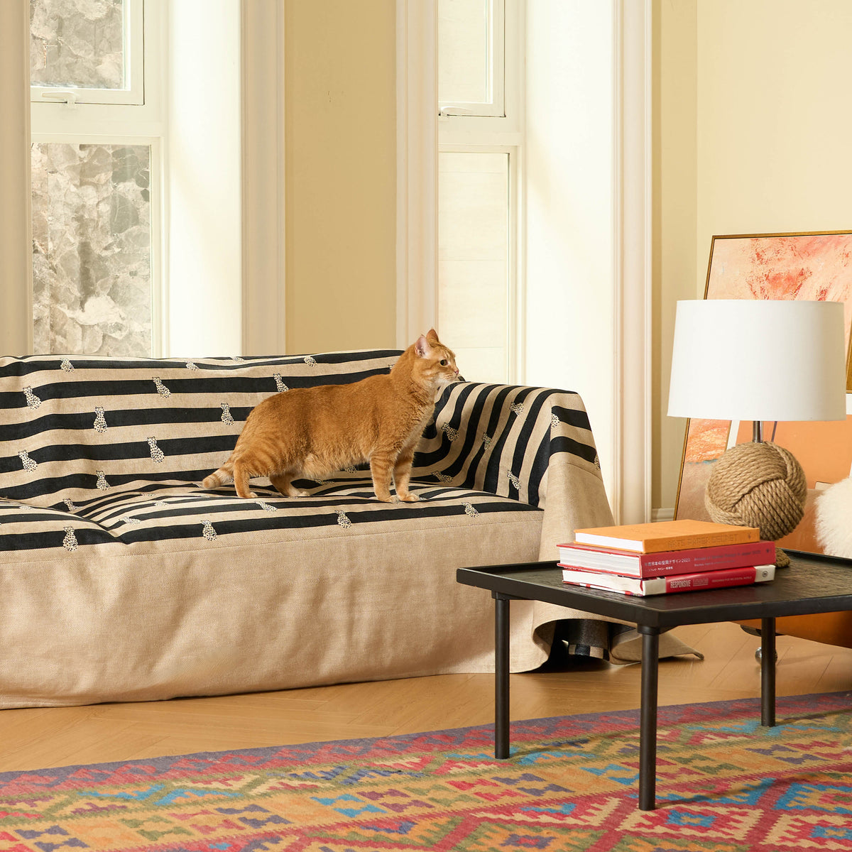 Pet Claw & Stain Resistant Cheetah Chic Sofa Cover
