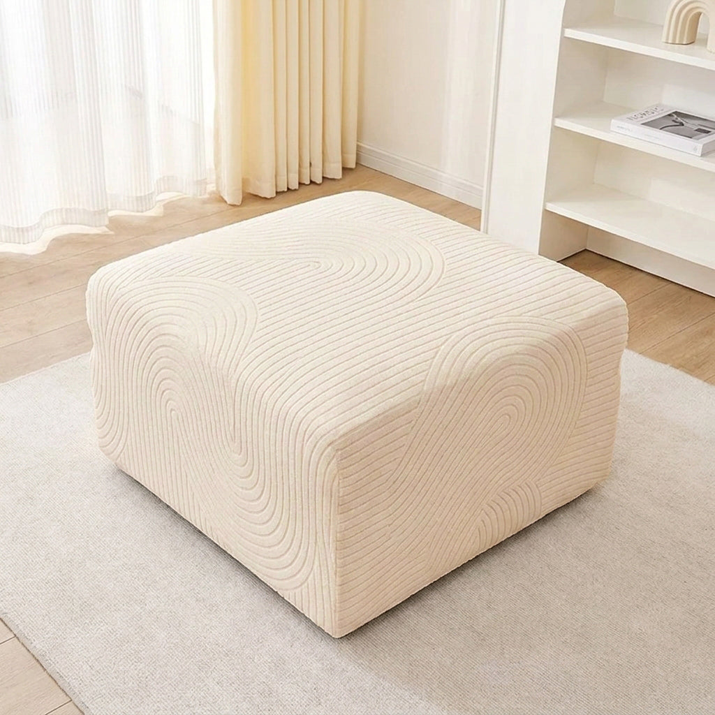 CreamWave Stretch Full-Encasing Sofa Slipcover