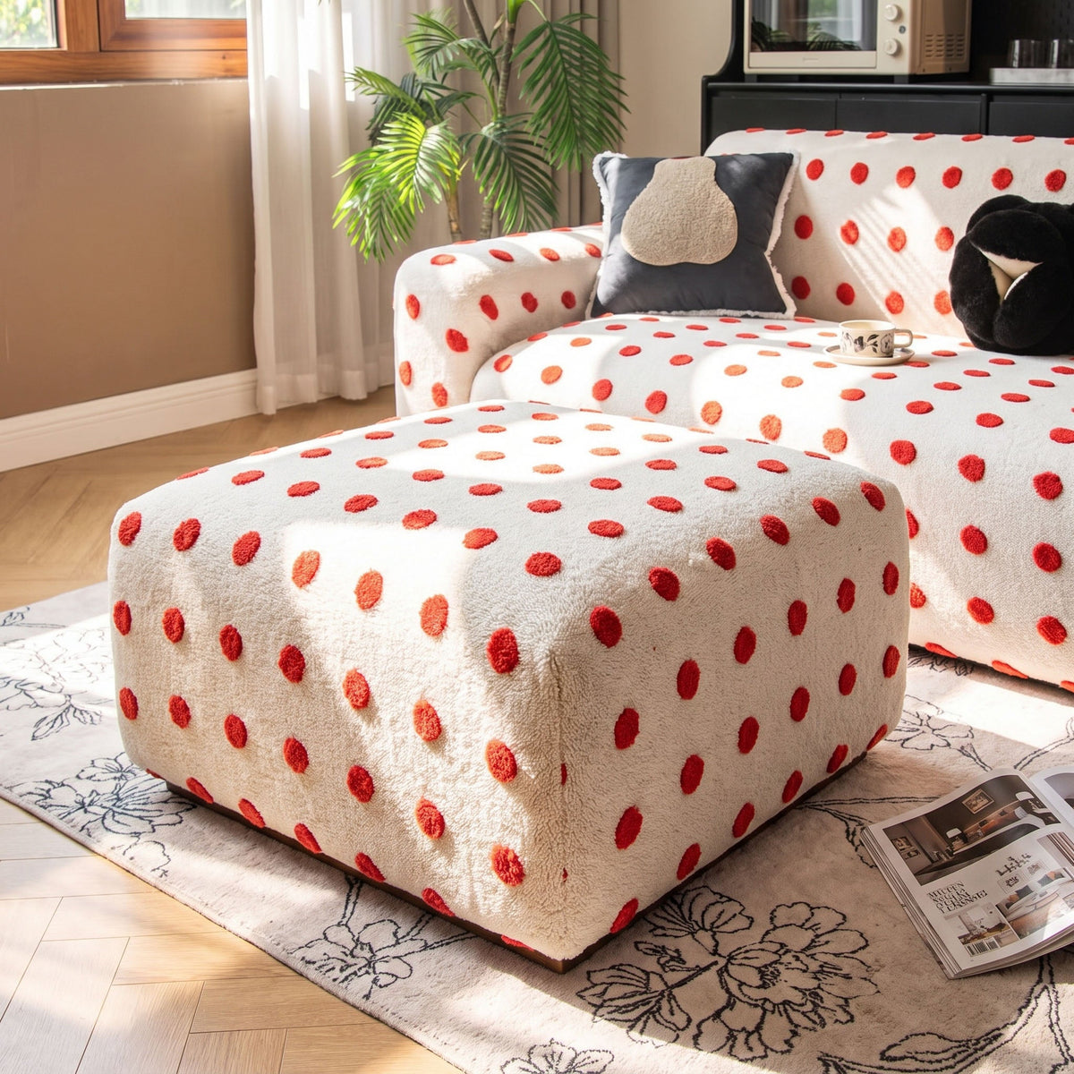 DotPlush Winter Stretch Full-Encasing Sofa Slipcover