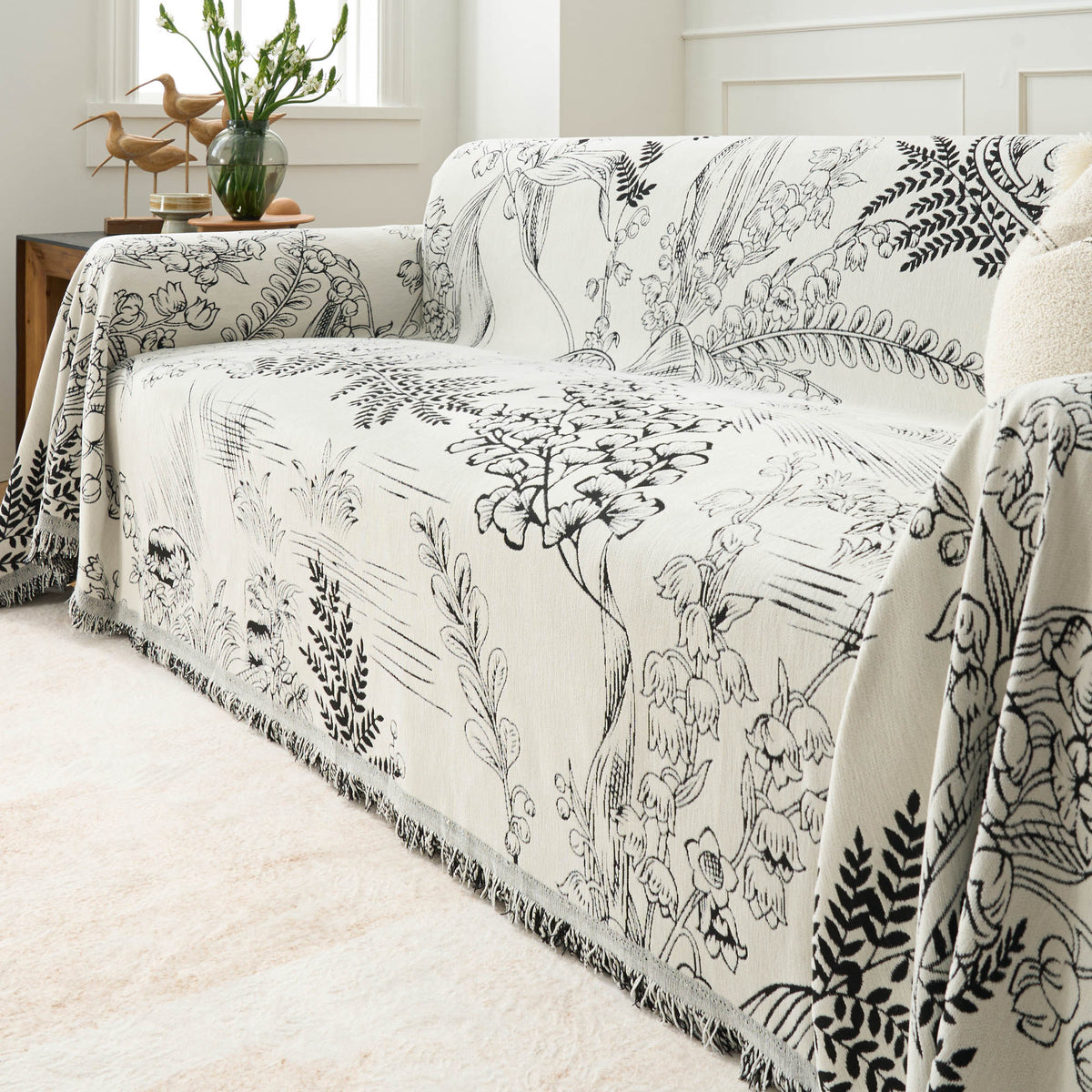 Floral Elegance Sofa Cover