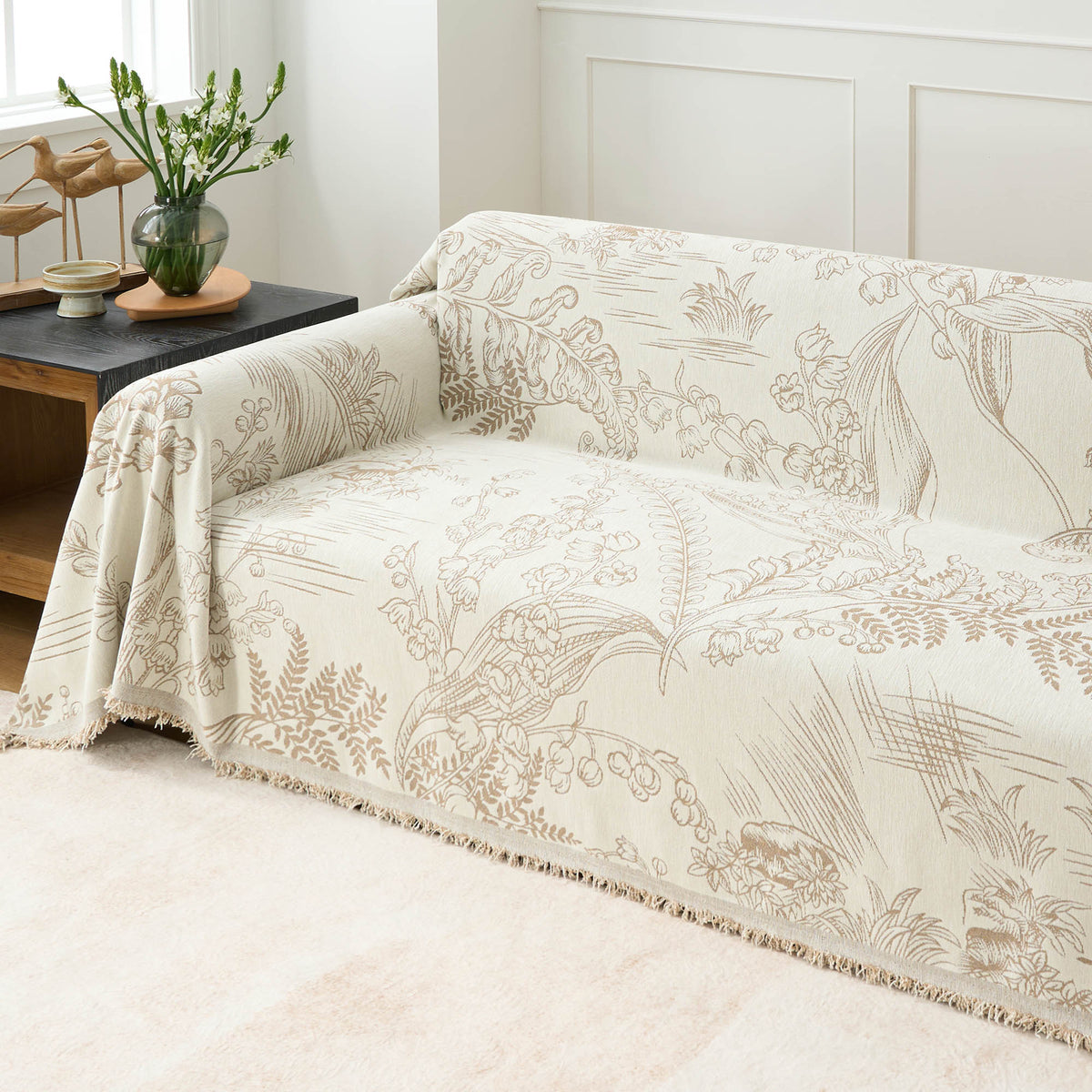 Floral Elegance Sofa Cover