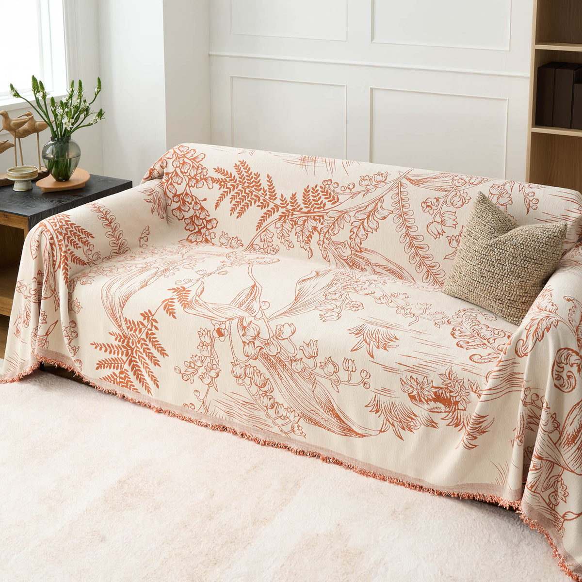 Floral Elegance Sofa Cover