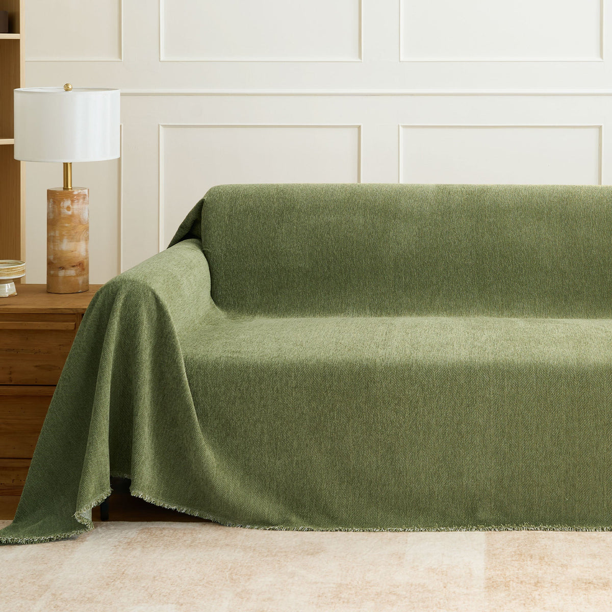 Durable Pet Friendly Herringbone Sofa/Couch Cover