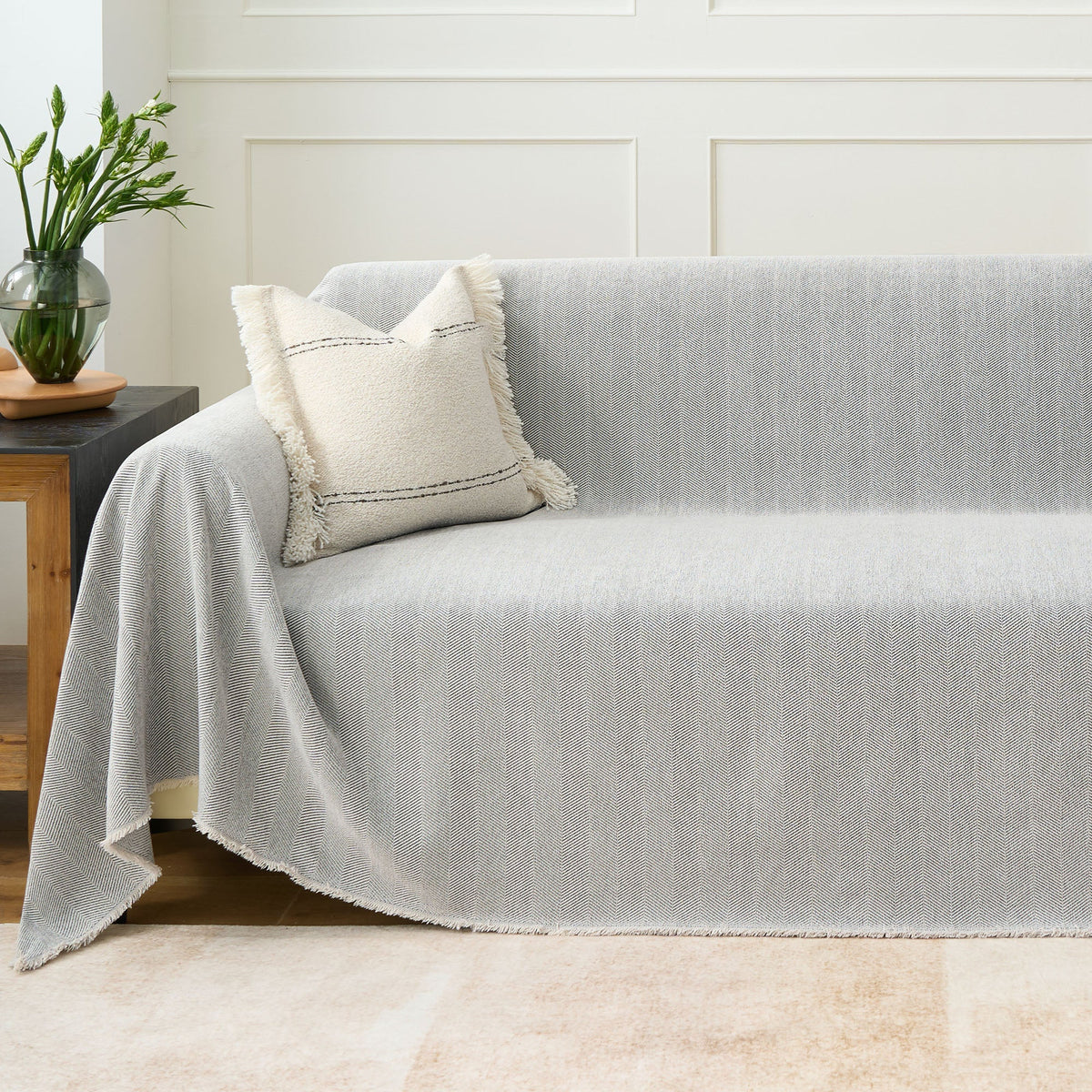 Durable Pet Friendly Herringbone Sofa/Couch Cover