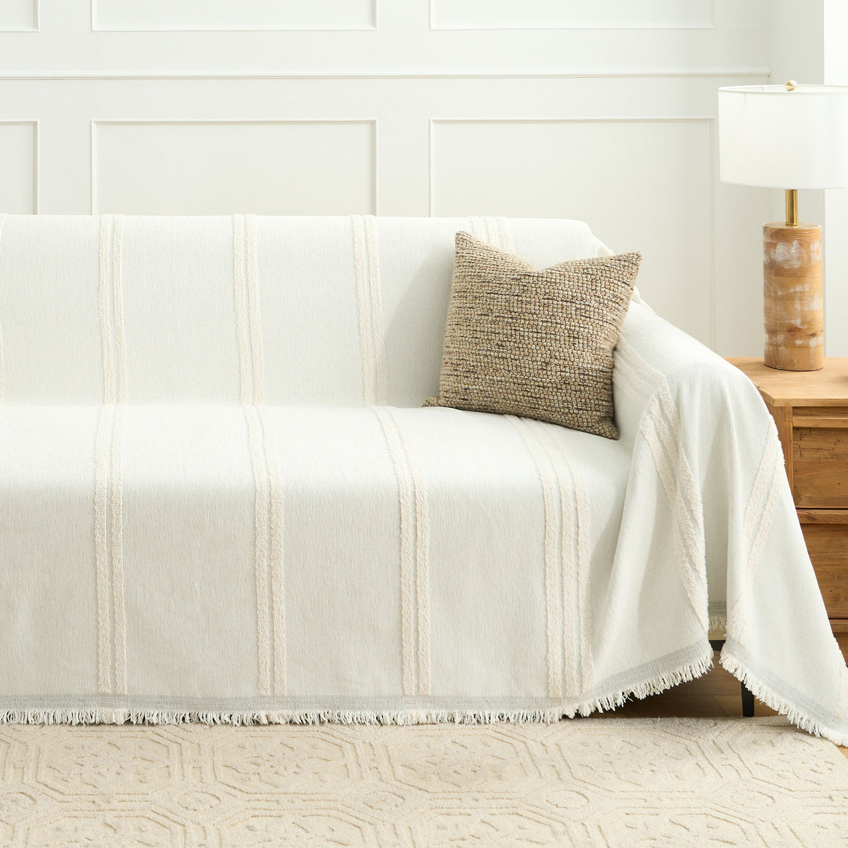 Classic Striped Sofa Cover