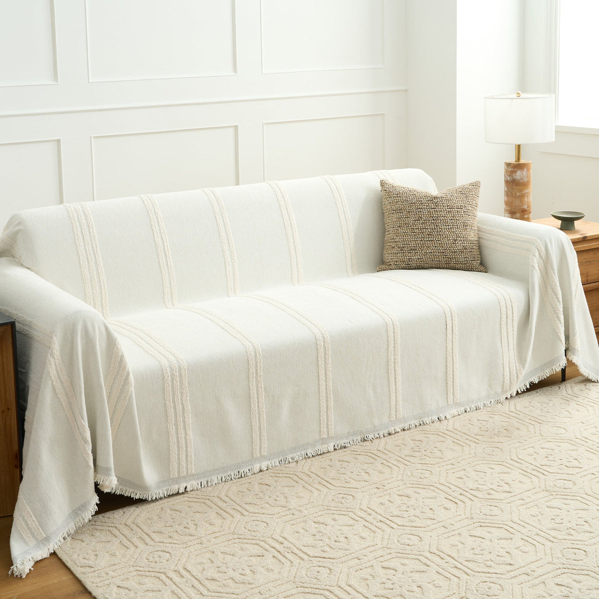 Classic Striped Sofa Cover