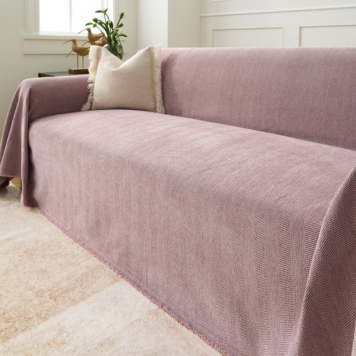 Durable Pet Friendly Herringbone Sofa/Couch Cover