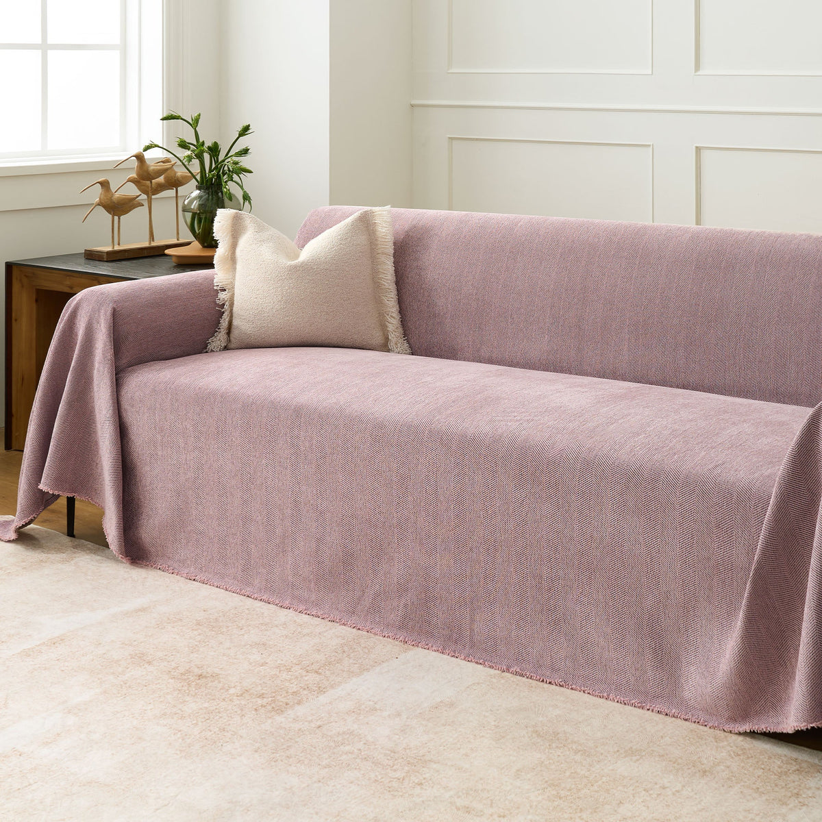Durable Pet Friendly Herringbone Sofa/Couch Cover