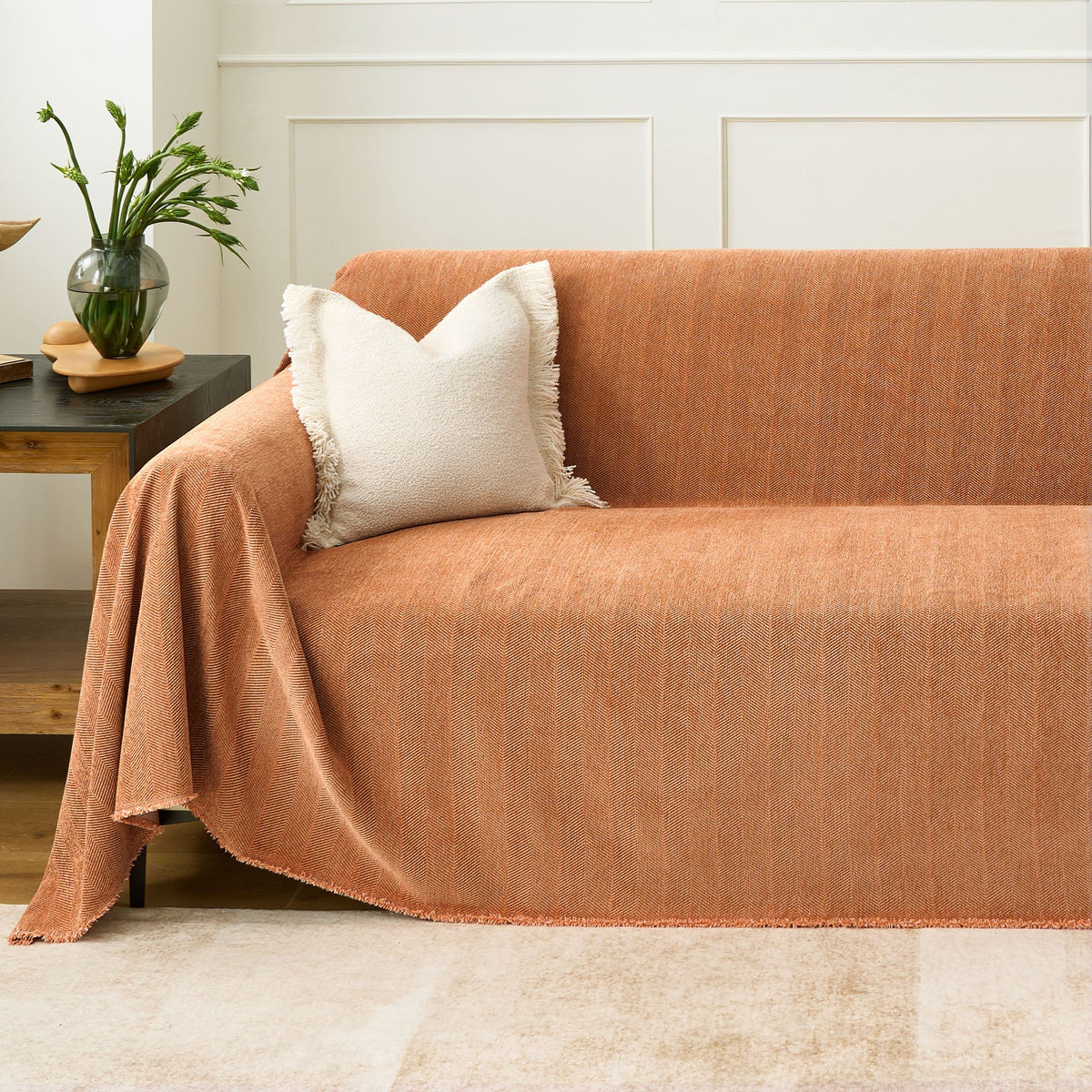 Durable Pet Friendly Herringbone Sofa/Couch Cover