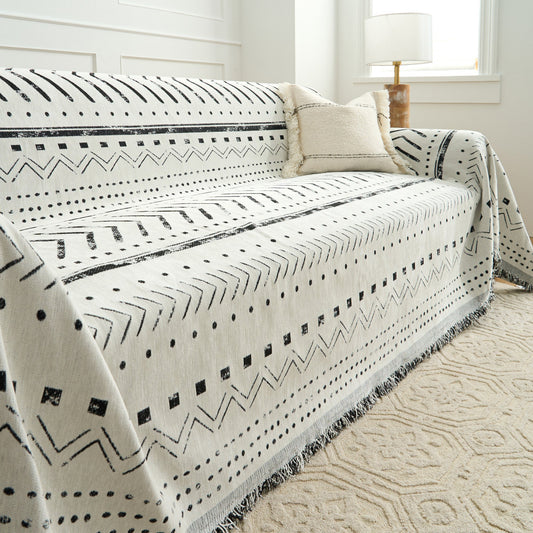 Tribal Noir Reversible Comfort Sofa / Couch Cover
