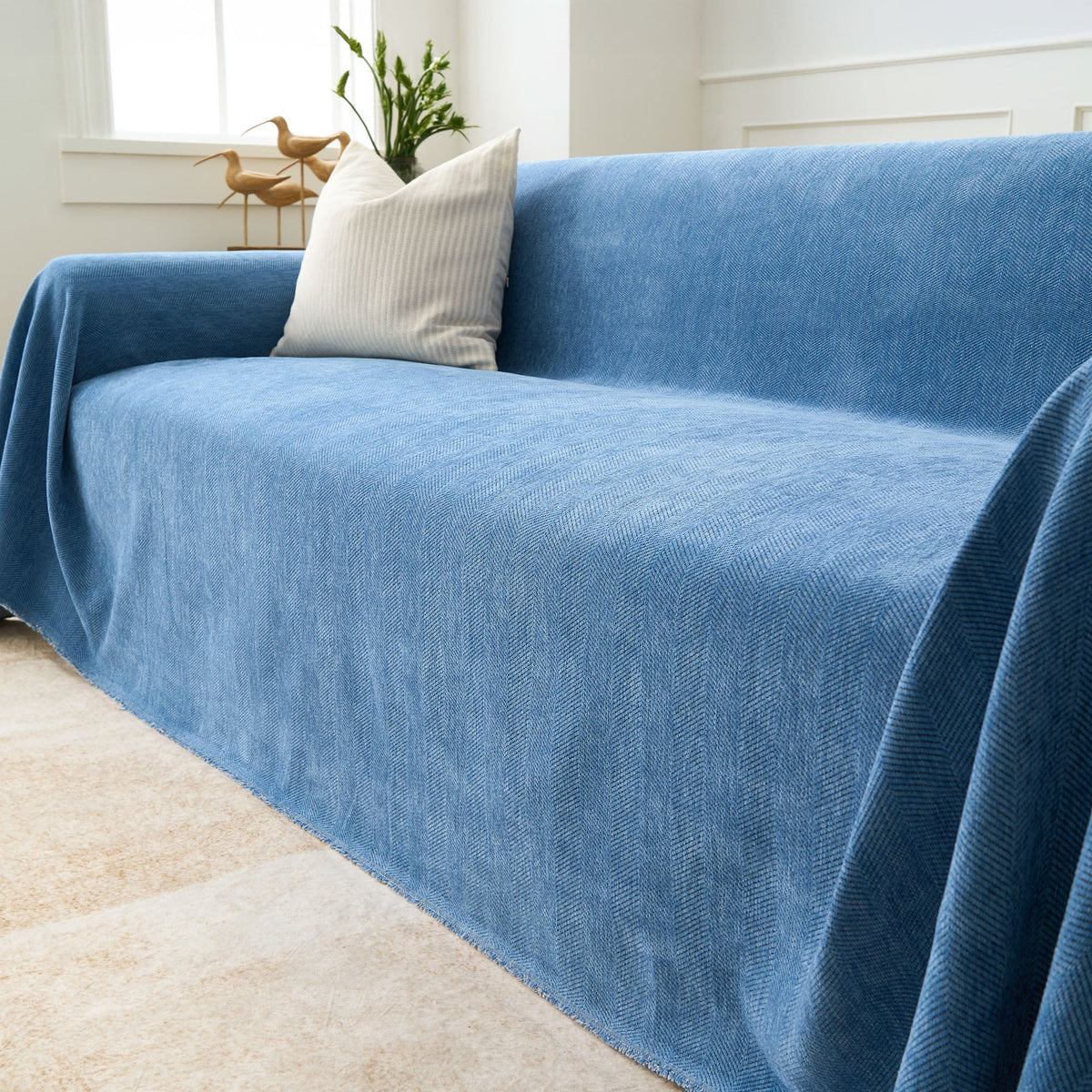 Durable Pet Friendly Herringbone Sofa/Couch Cover