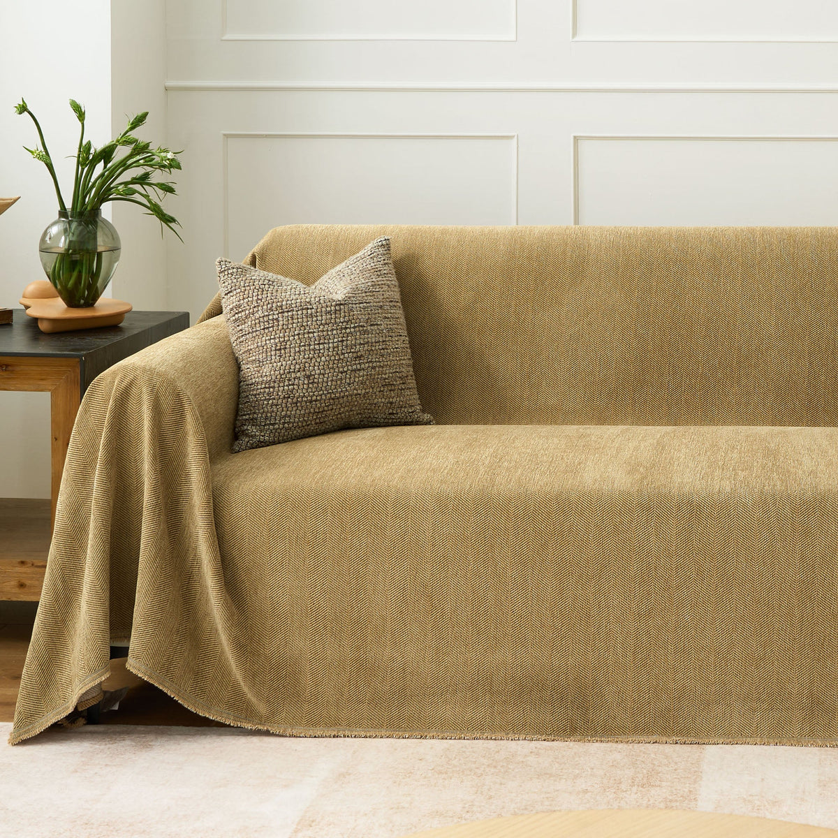 Durable Pet Friendly Herringbone Sofa/Couch Cover