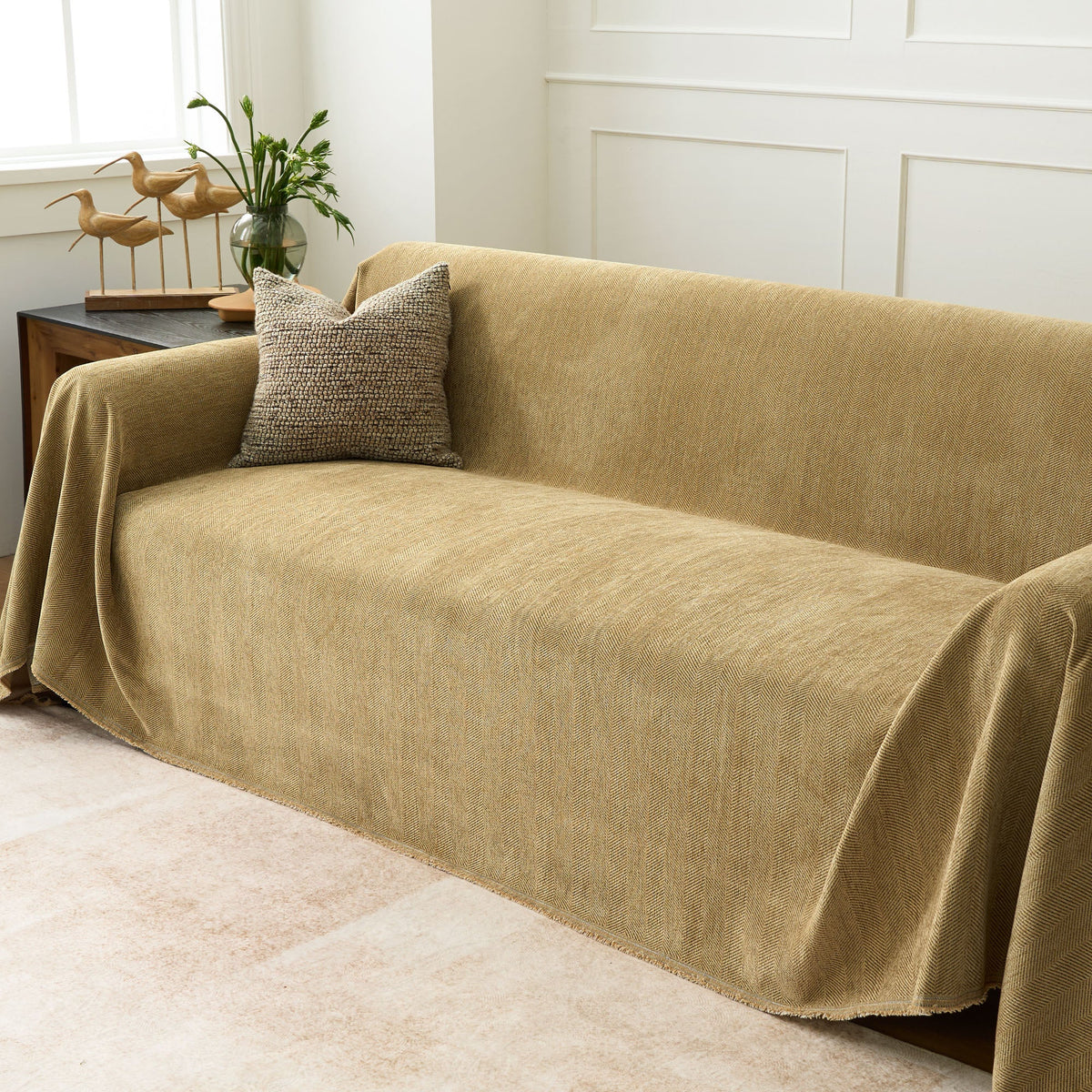 Durable Pet Friendly Herringbone Sofa/Couch Cover