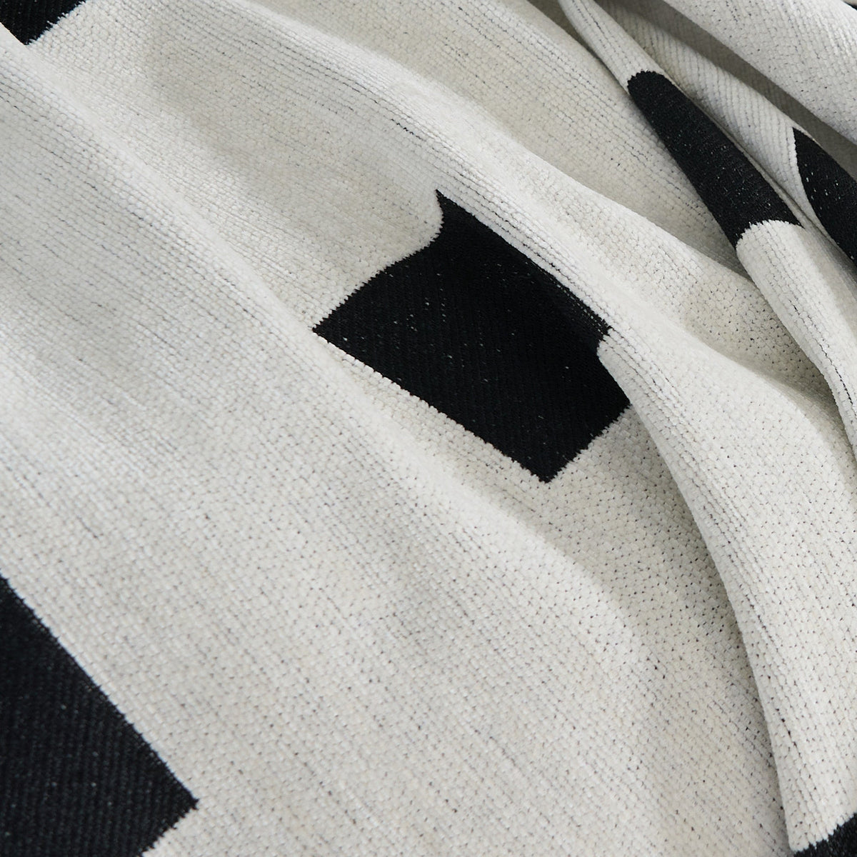 Checkered Onyx Reversible Comfort Sofa / Couch Cover