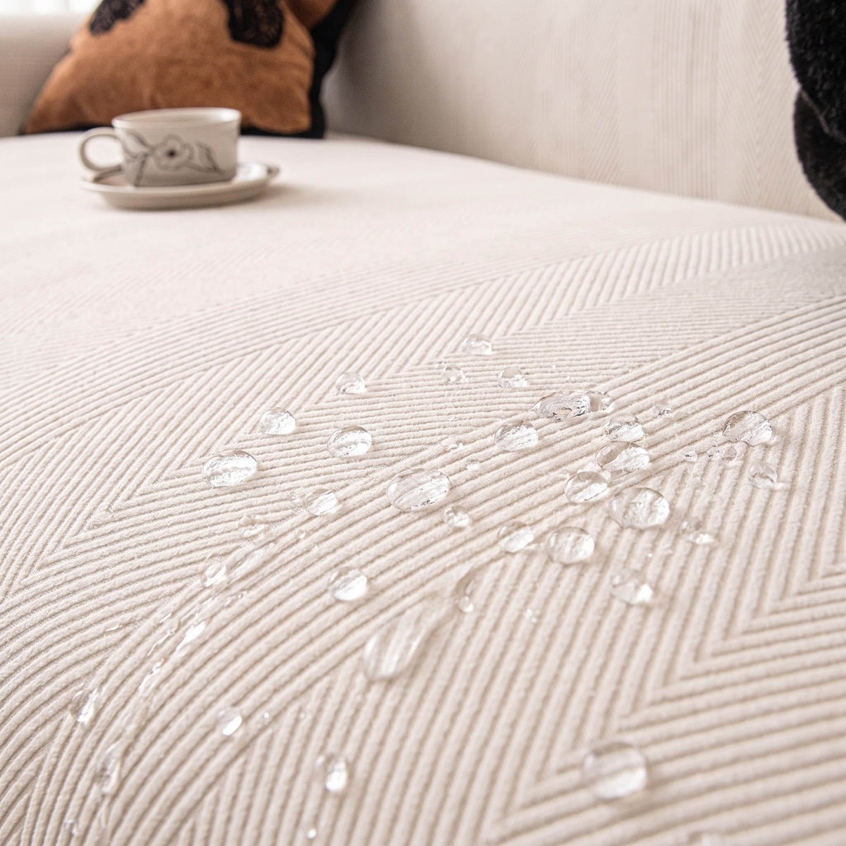 AquaFlex GeoStretch Spill-Resistant Sofa Slipcover