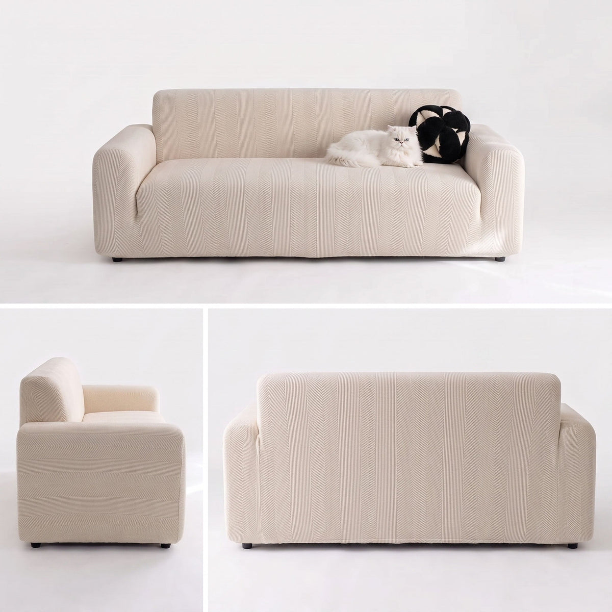 AquaFlex GeoStretch Spill-Resistant Sofa Slipcover