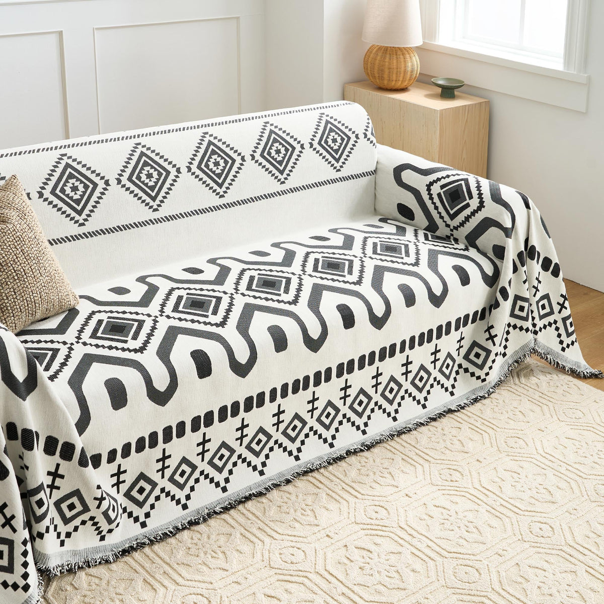 Geometric Boho Sofa Cover