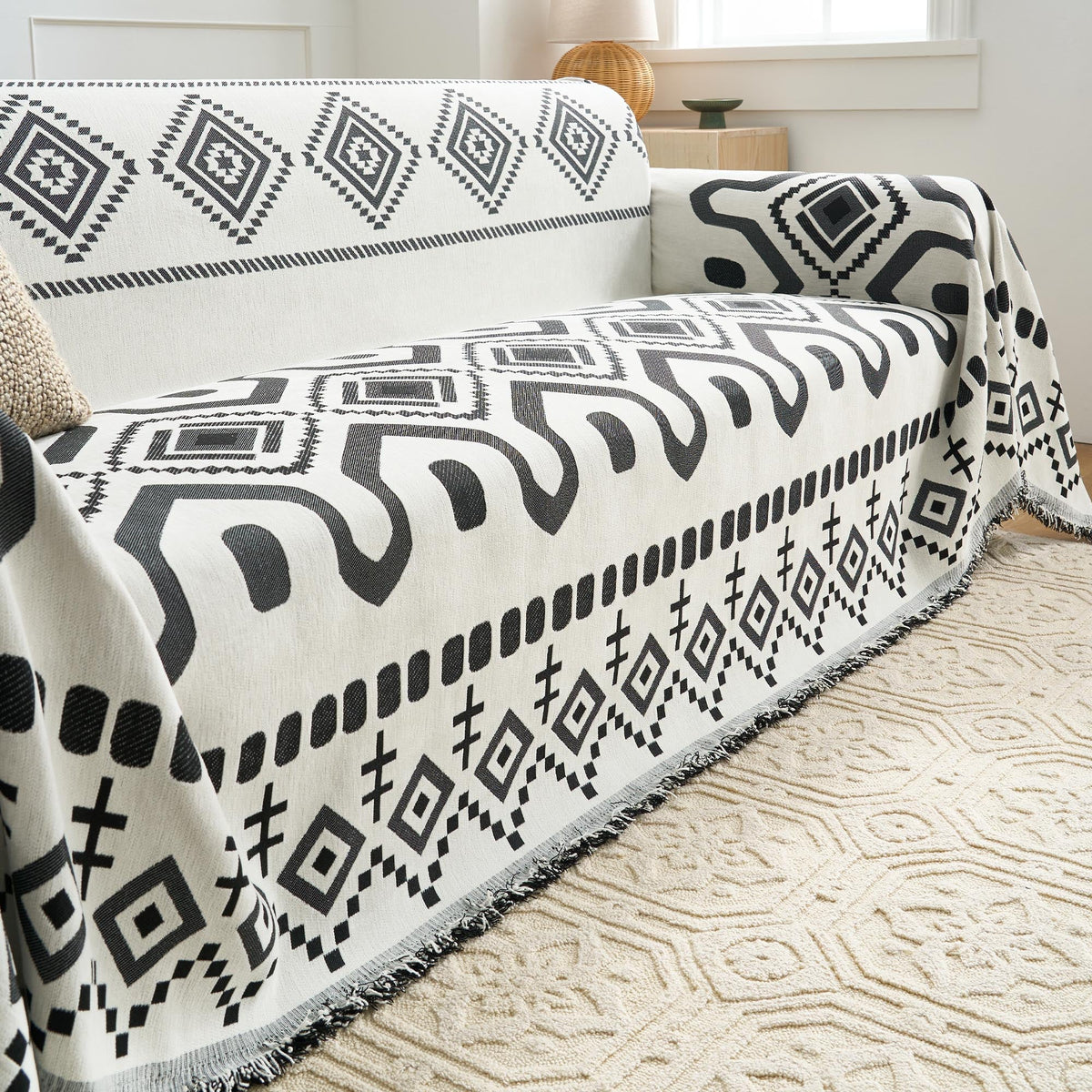 Geometric Boho Sofa Cover