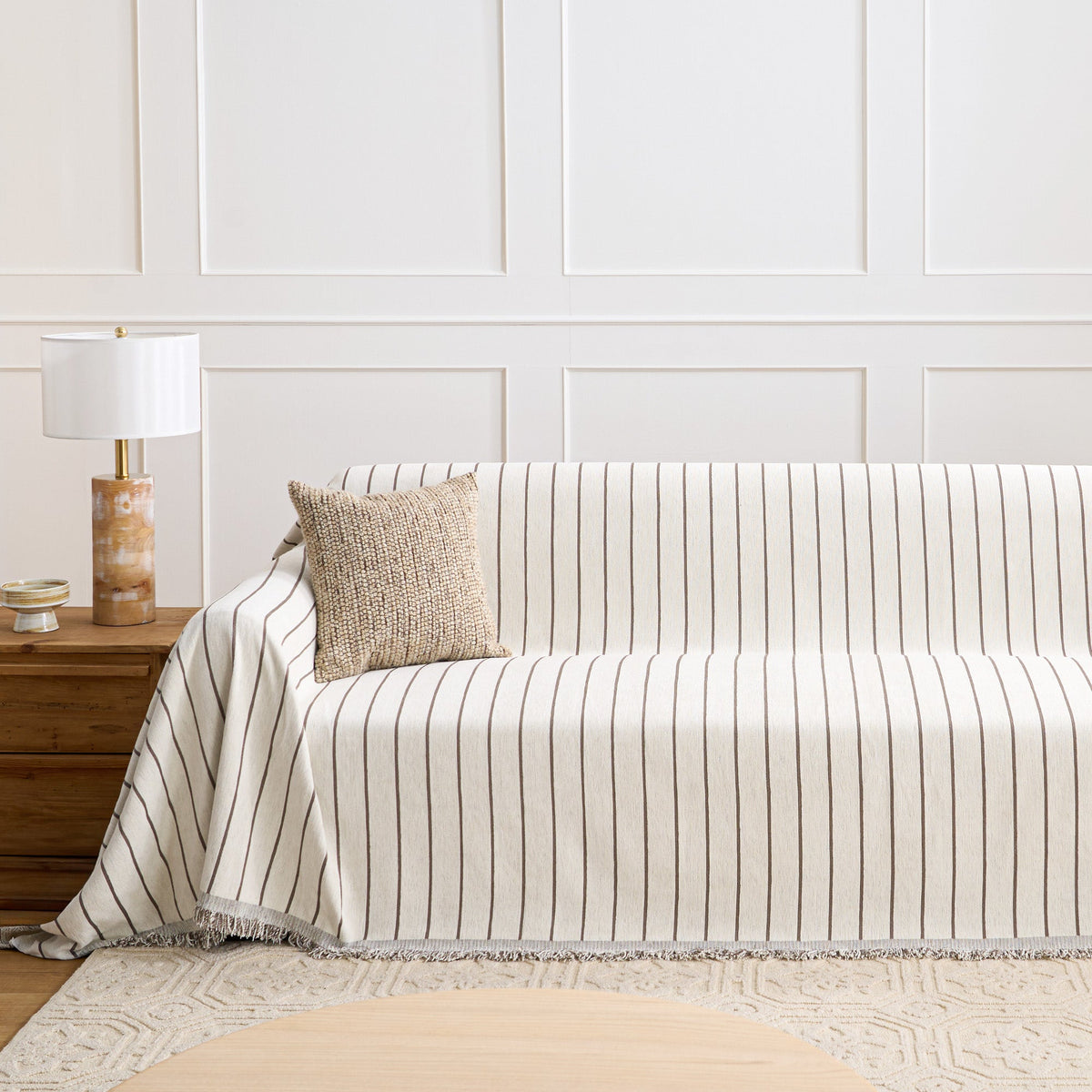 Black Linearity Reversible Comfort Sofa / Couch Cover