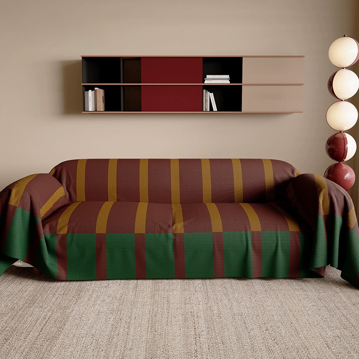 Modern Striped Bold Sofa Cover Anti-Spill Lightweight Stylish Easy-to-Clean Couch Protection for a Cozy Home Upgrade