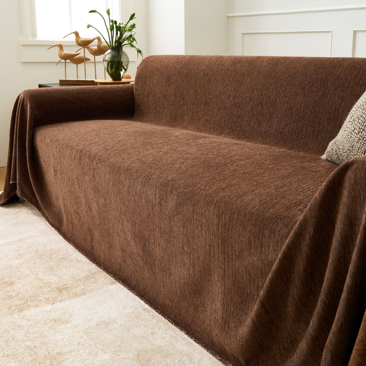 Durable Pet Friendly Herringbone Sofa/Couch Cover