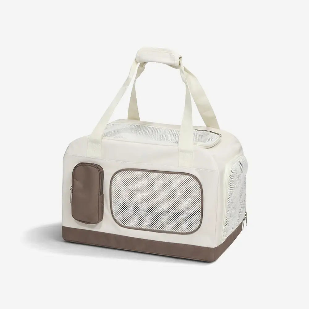 Travel Carrier Double-Layer Foldable Cat Bag with Detachable Trolley