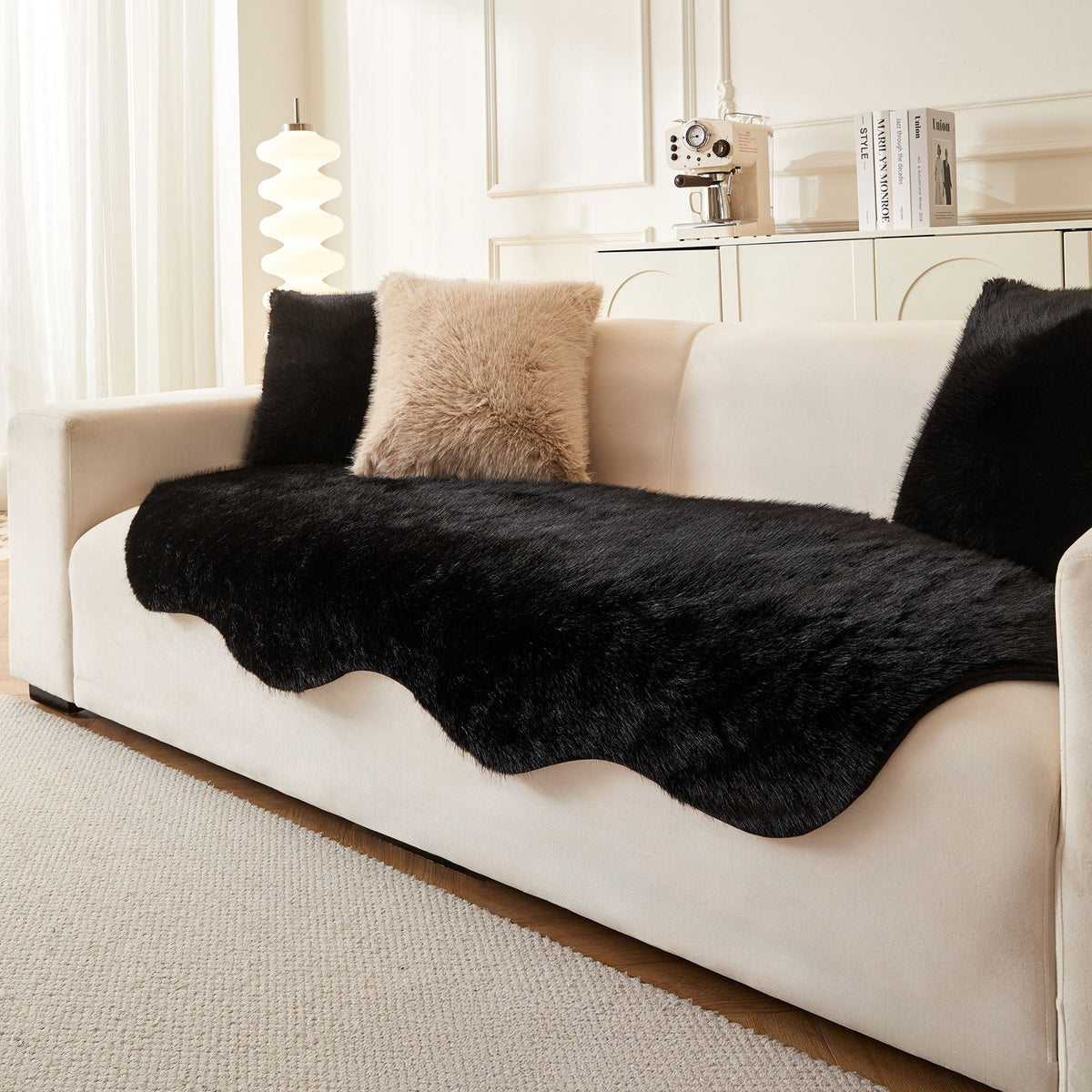 Ultra-Soft Scandinavian Fluffy Sofa/Couch Cover