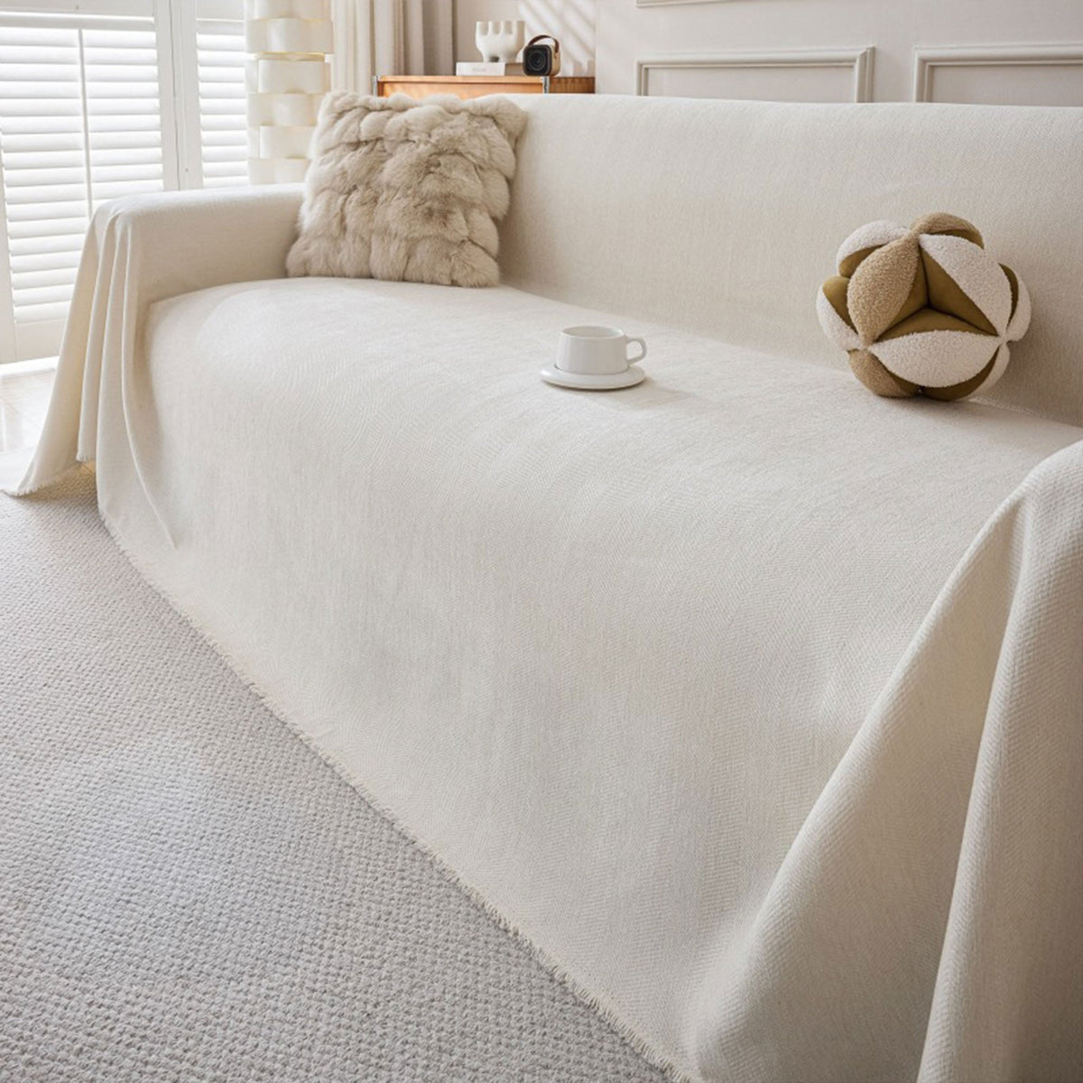 Durable Pet Friendly Herringbone Sofa/Couch Cover