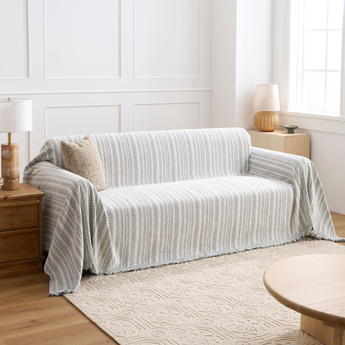 Herringbone Pattern Sofa Cover