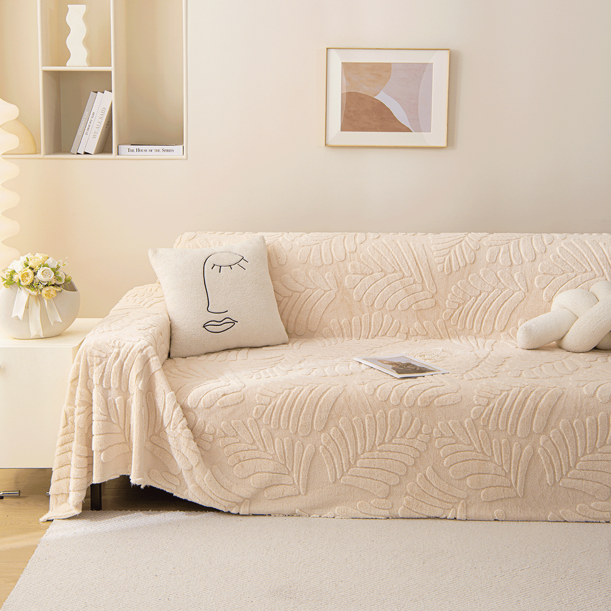Cozy Leaves Sofa Cover