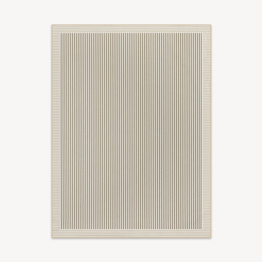Easy Clean Rug Linear Elegance Durable Non-Slip Pet-Friendly Minimalist Hallway Indoor Doormat