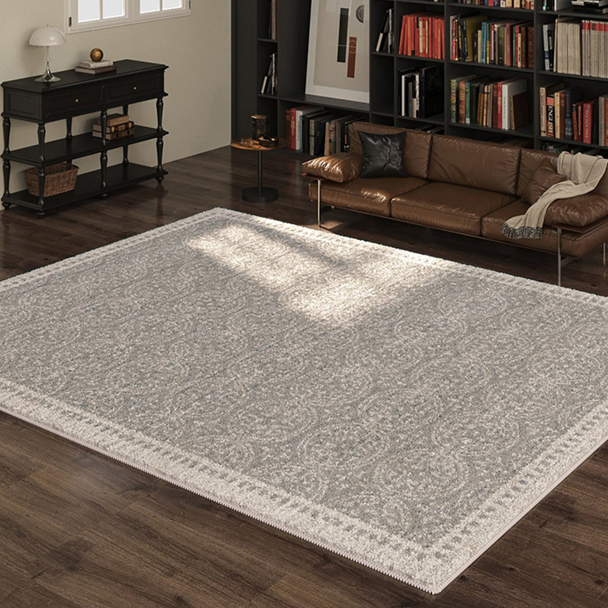 Easy Clean Rug Stunning Traditional Spillproof Pet-Friendly Living Room Large Area Rug