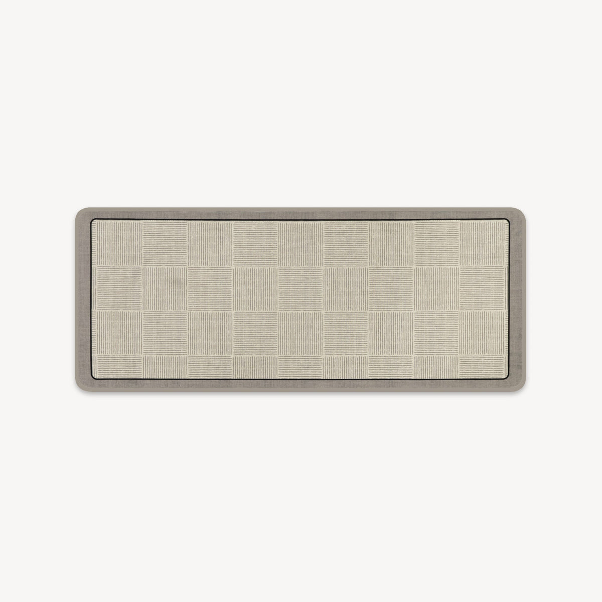 Easy Clean Rug Textured Grid Durable Non-Slip Pet-Friendly Modern Hallway Runner Rug